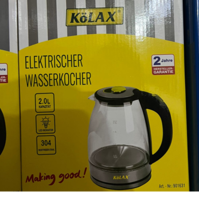 KOLAX Glass Kettle 2L