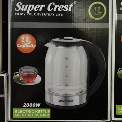 Super Crest Electric Kettle 2L